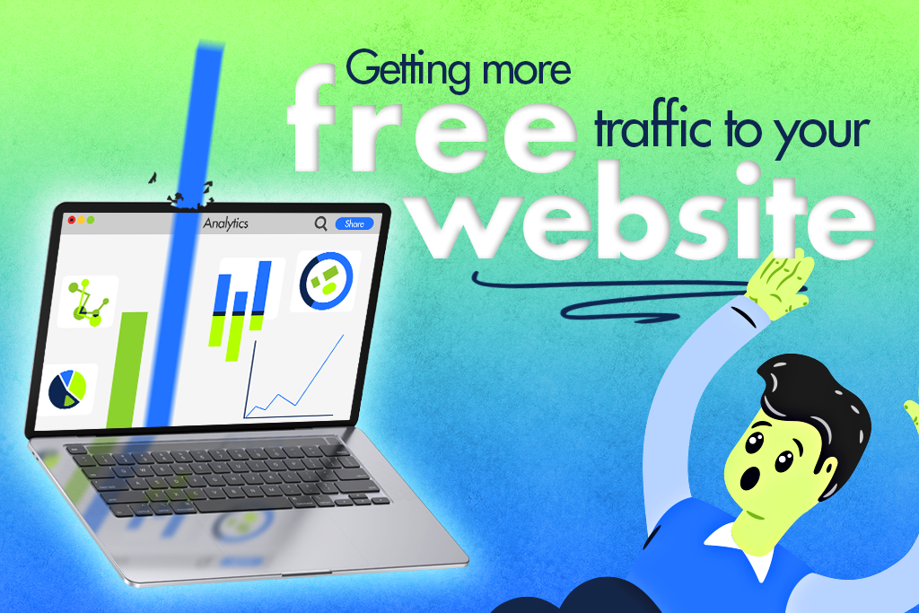 Image communicating increased traffic to website