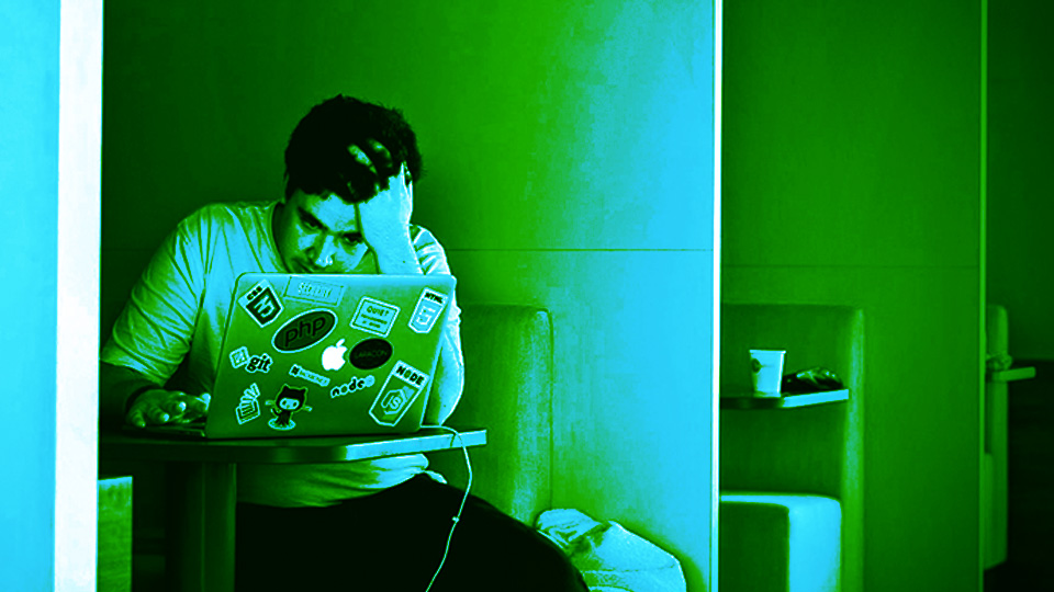 man who is dealing with successful phishing attempt