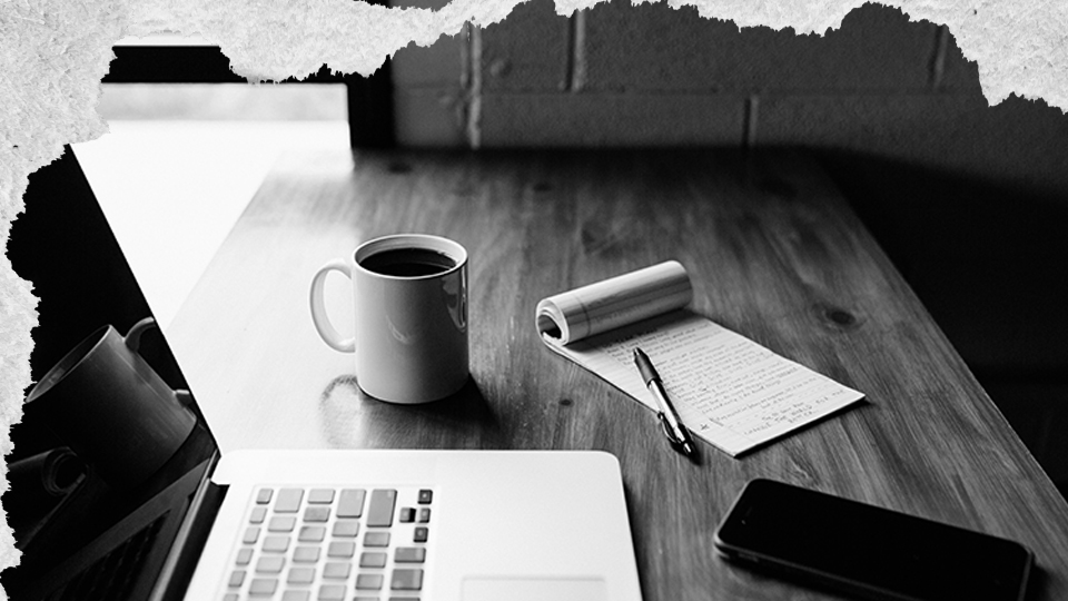 desktop showing person setting up a business continuity plan